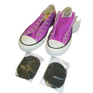 Converse All Star Chuck Taylor Sneakers Purple 6.5 Women 4.5 Men Black Laces
